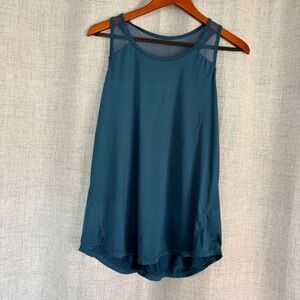 Teal Mesh Racerback Athletic Tank Top – Breathable Workout Top – Size XL